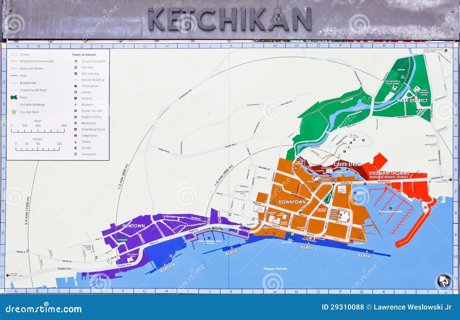 Alaska Downtown Ketchikan Street Map Editorial Stock Photo Image Of Southeast Colorful 29310088