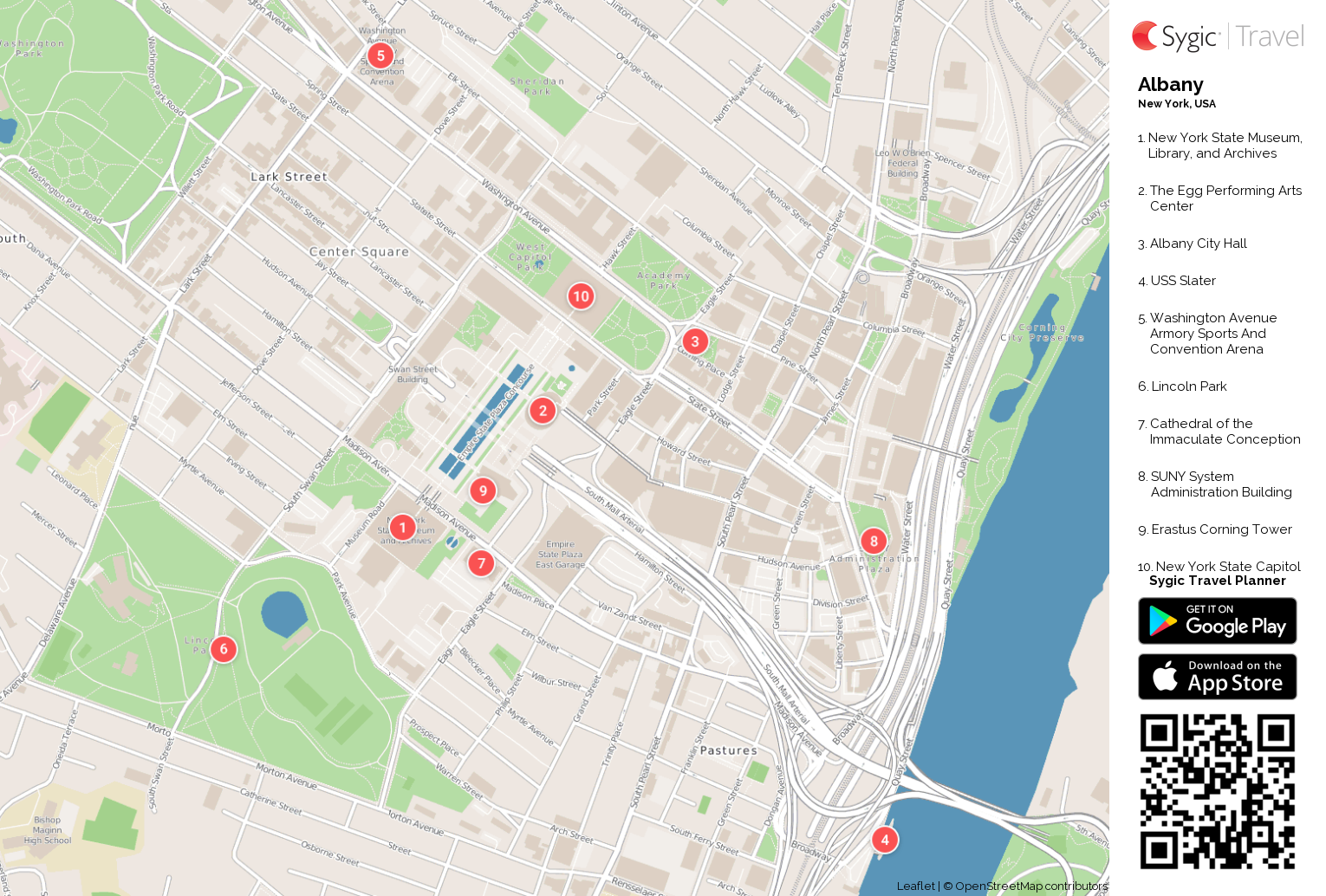 Albany Printable Tourist Map Tripomatic Albany Printable Tourist Map Tripomatic