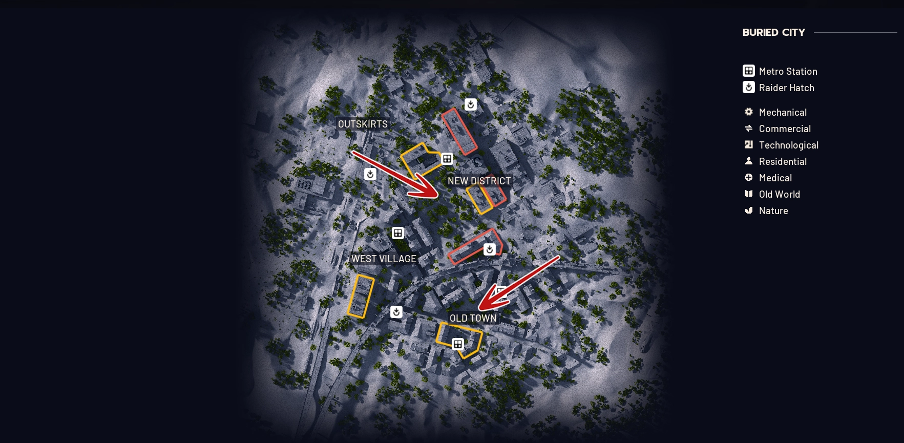 arc raiders buried city map
