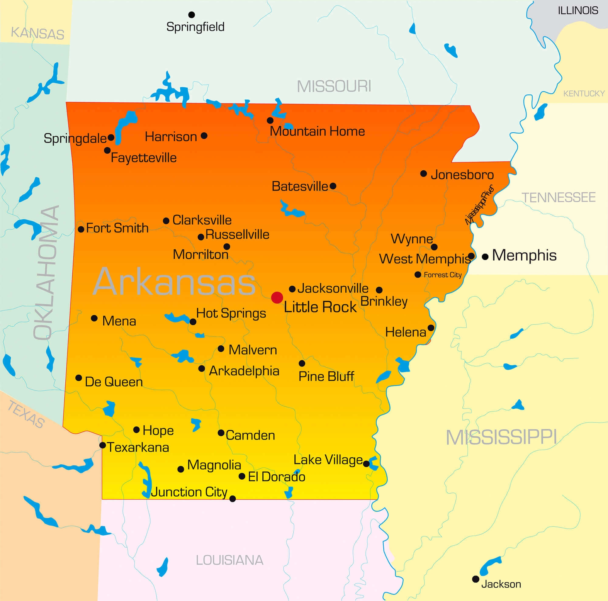 Arkansas Map Guide Of The World Arkansas Map Guide Of The World