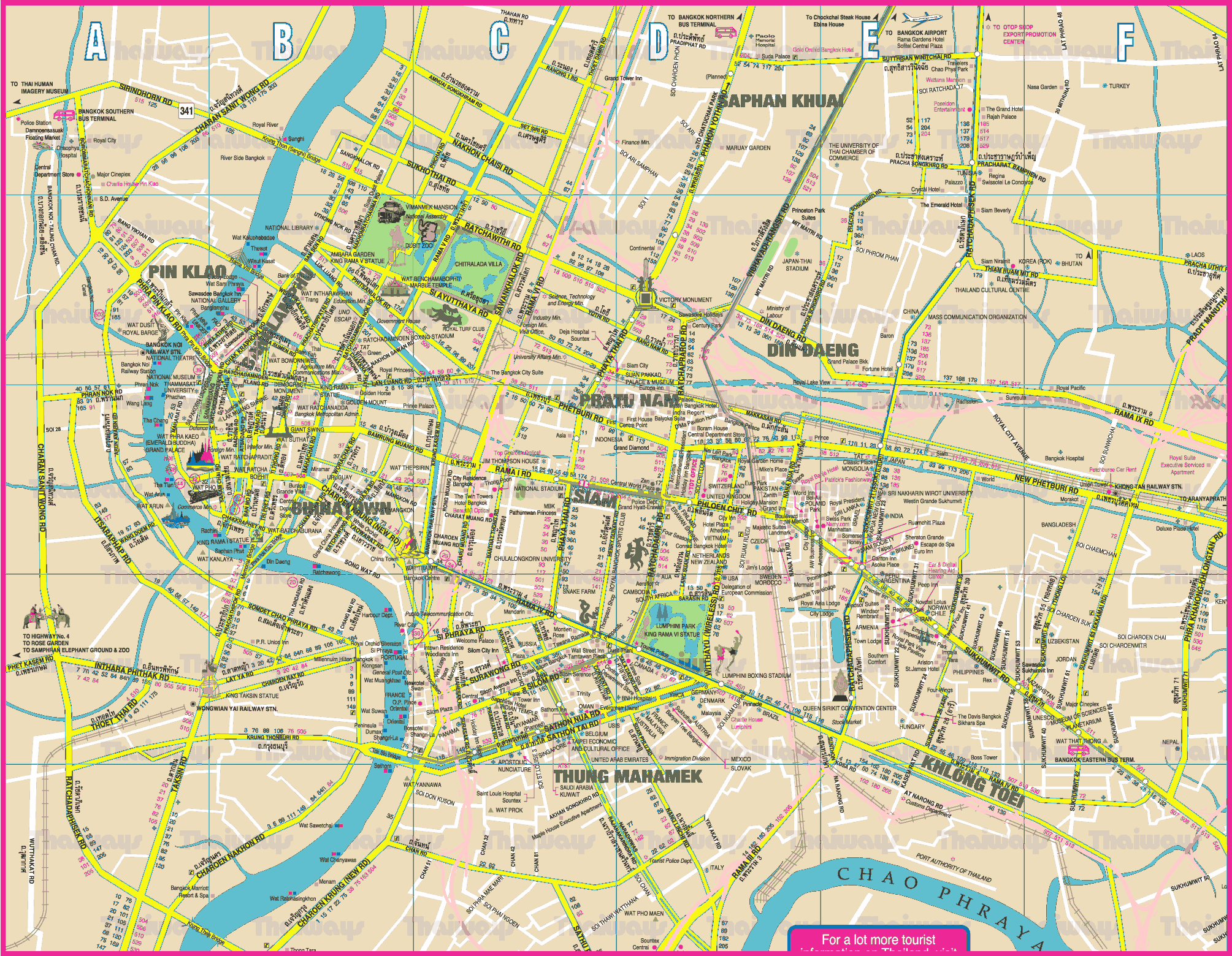 Bangkok Map Thailand