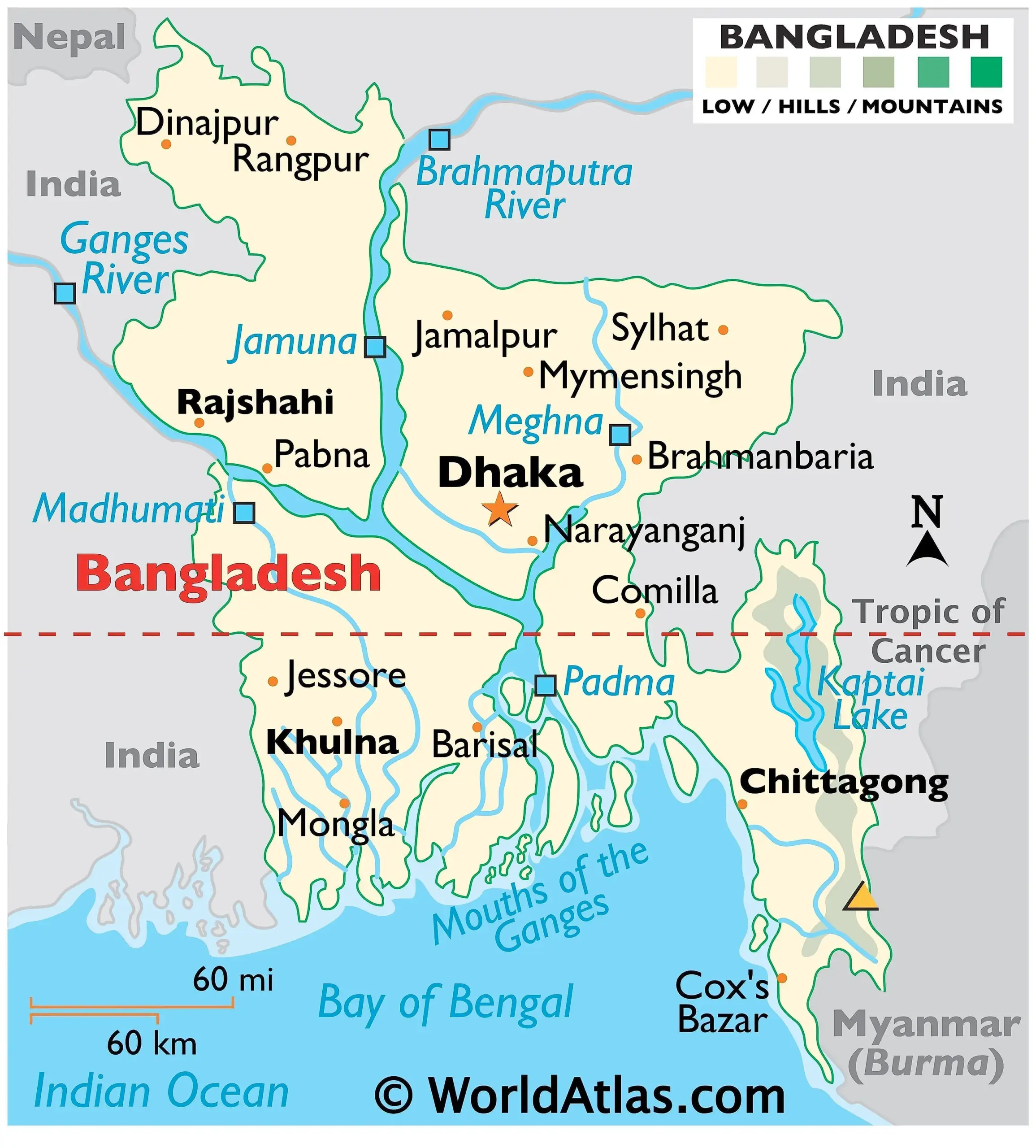 Bangladesh Maps Facts World Atlas