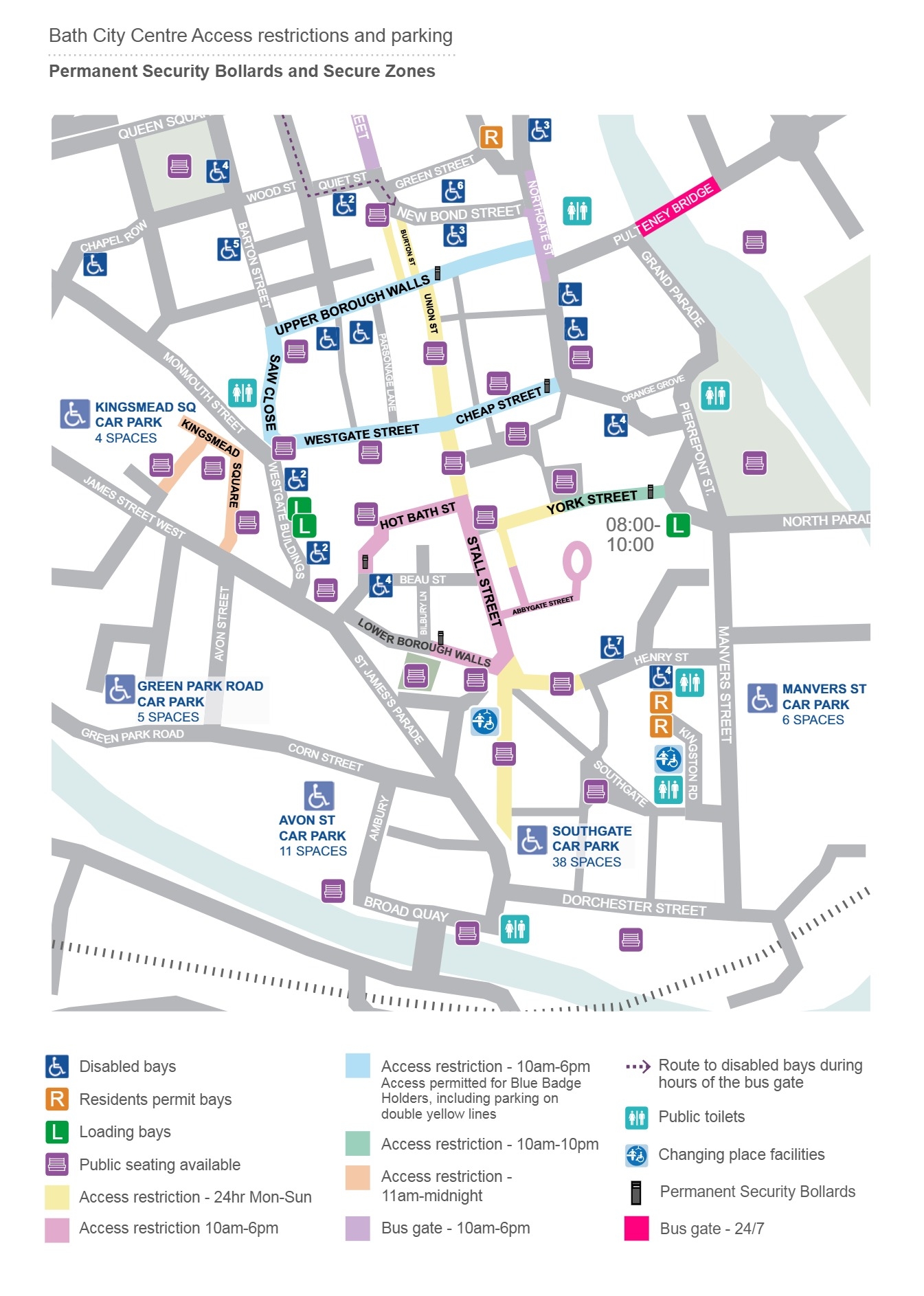 Bath City Centre Restricted Access Map Bath And North East Somerset Council Bath City Centre Restricted Access Map Bath And North East Somerset Council