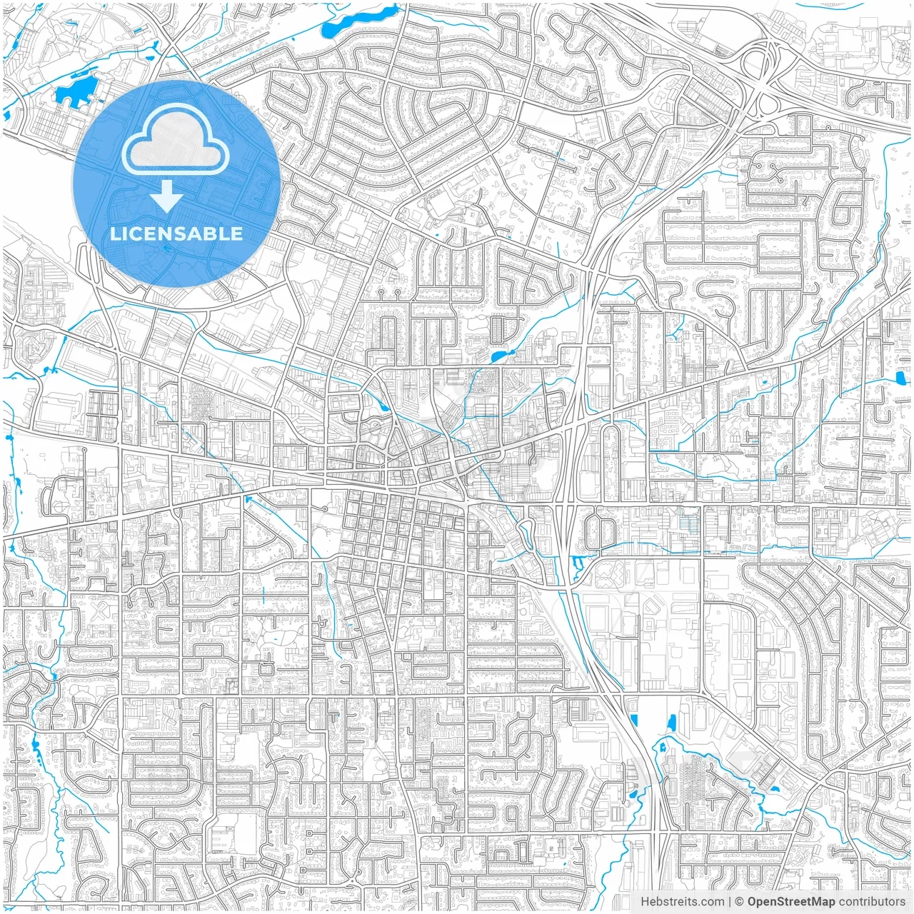 Beaverton Oregon United States City Map With High Resolution Roads HEBSTREITS