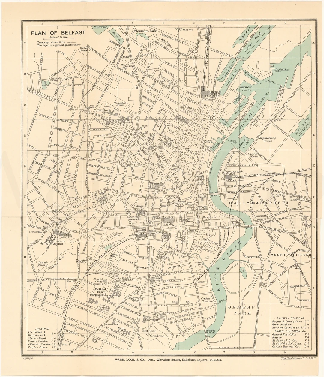 Belfast Northern Ireland Circa 1890 WardMaps LLC