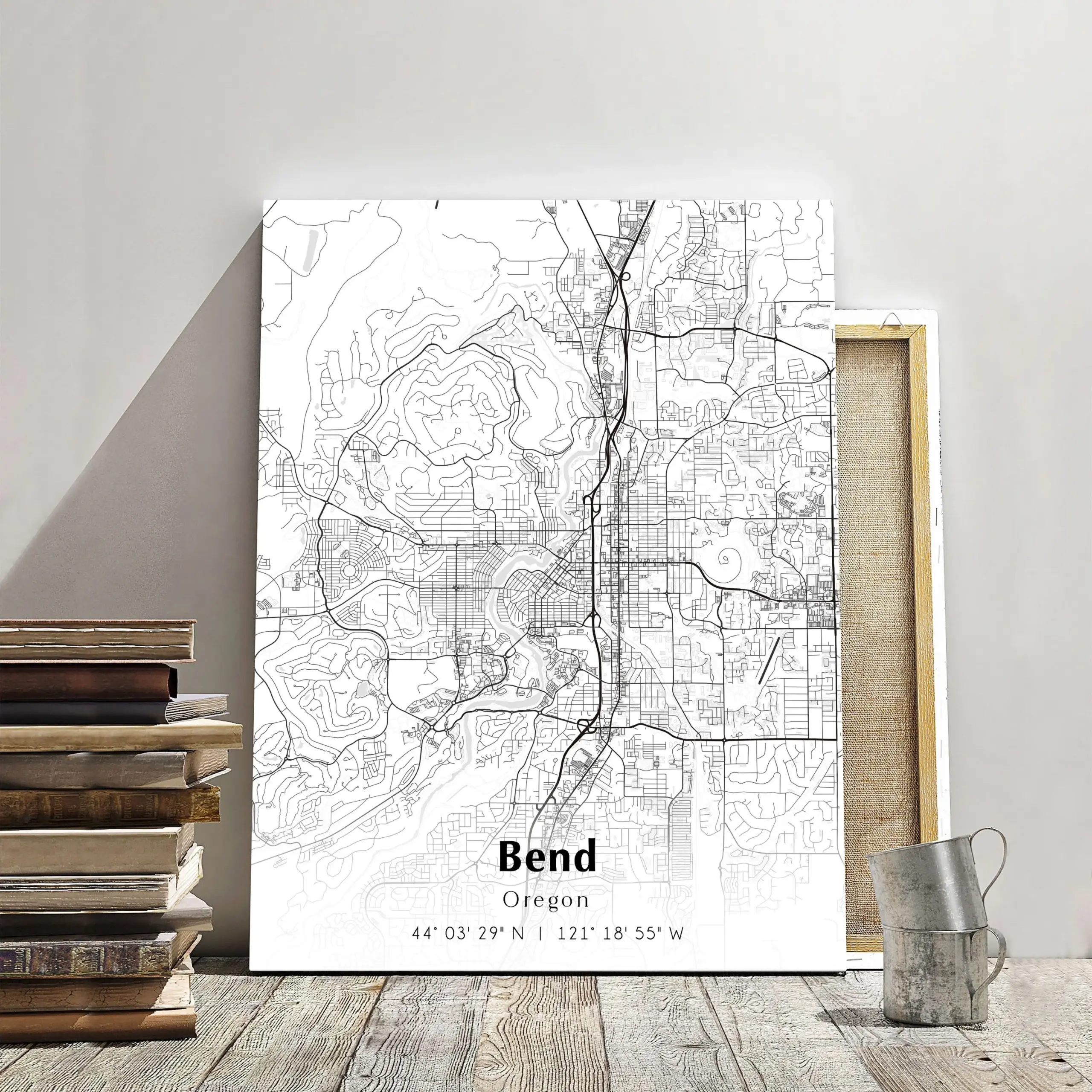 Bend City Map Print Bend Oregon Map Poster USA City Street Map Map Of Bend Modern City Map Bend Map Print Travel Map Gift Wall Decor Etsy