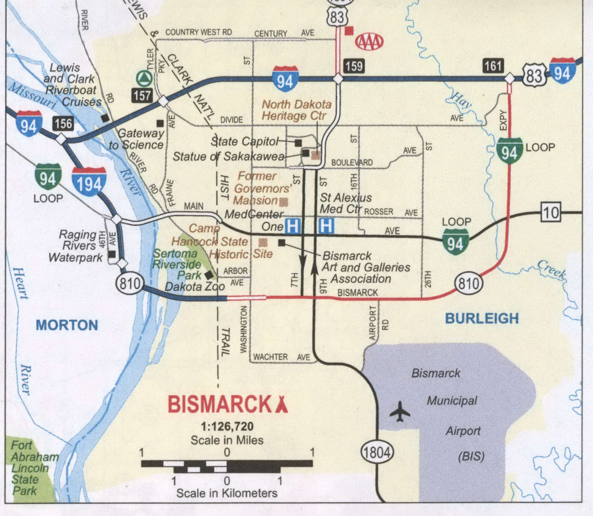 bismarck nd city map bismarck nd city map