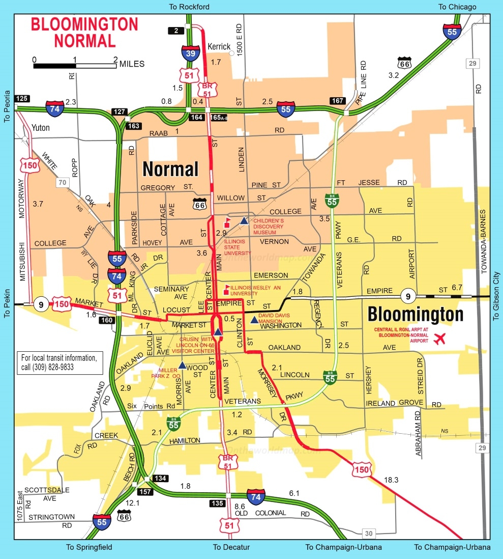 bloomington il city map bloomington il city map