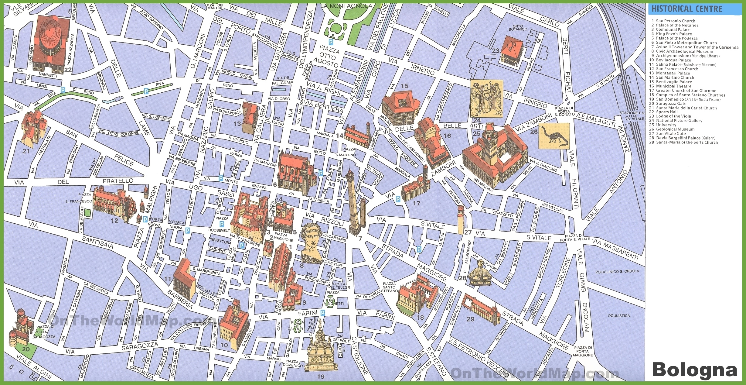 bologna city map