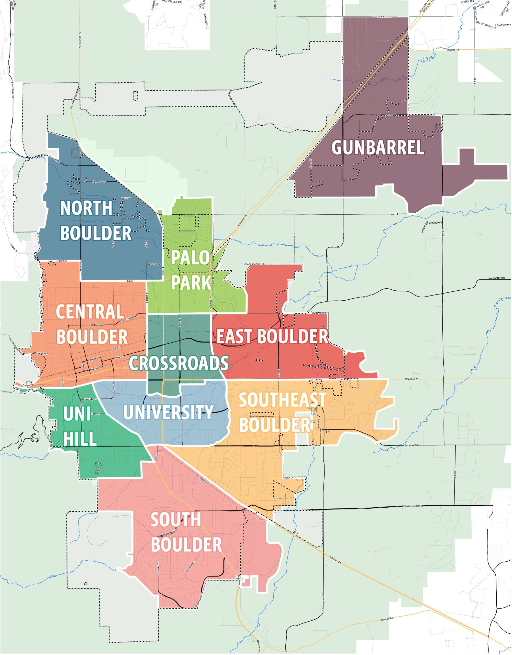 Boulder Subcommunities Map jpg City Of Boulder Boulder Subcommunities Map jpg City Of Boulder