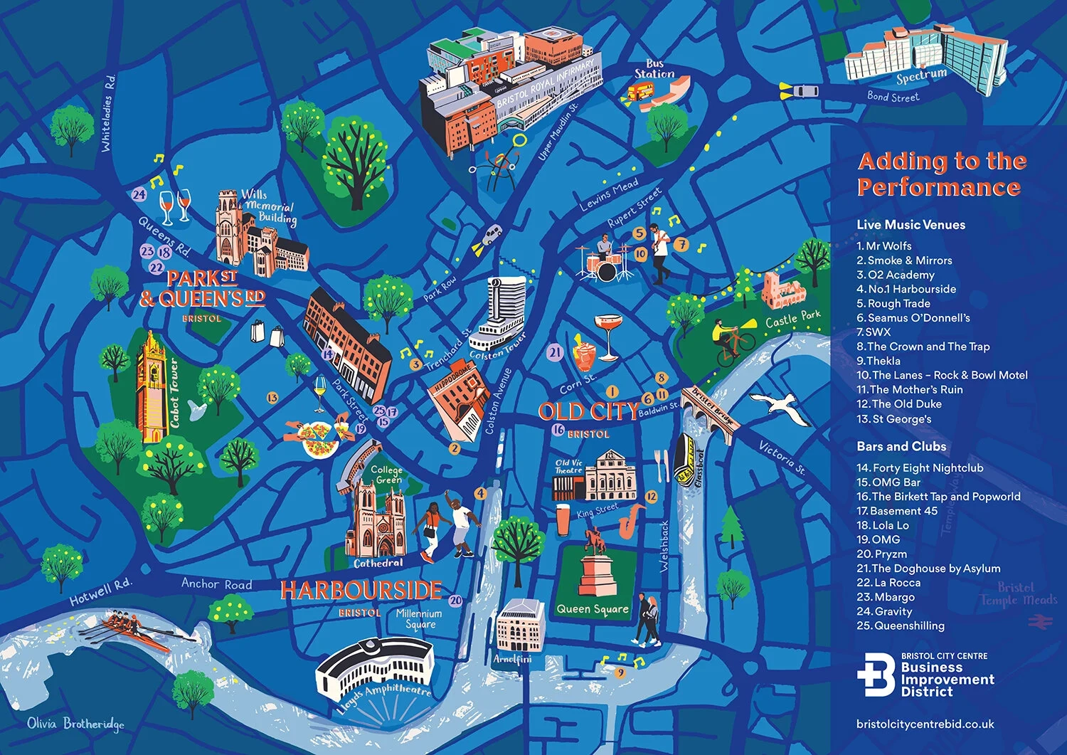Bristol Illustrated Map Olivia Brotheridge Design