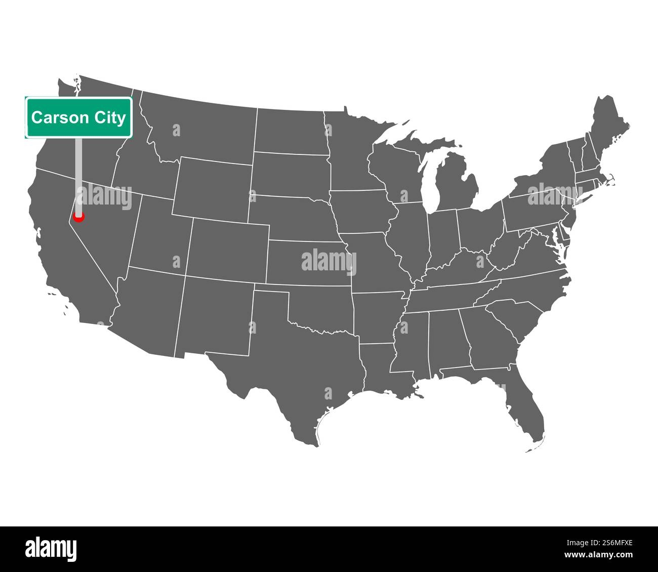 Carson City City Sign And Map Of The USA Stock Photo Alamy Carson City City Sign And Map Of The USA Stock Photo Alamy