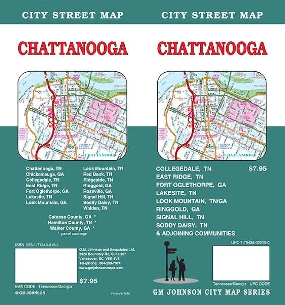 Chattanooga Tennessee Street Map GM Johnson 9781774493151 Amazon Books