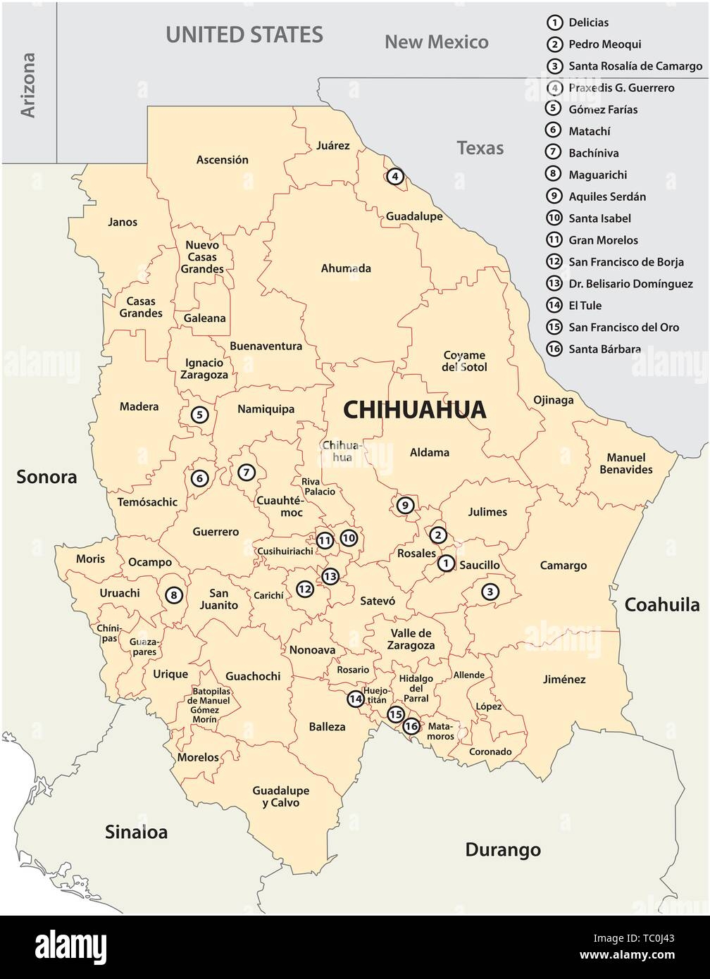 Chihuahua Map Stock Vector Images Alamy Chihuahua Map Stock Vector Images Alamy