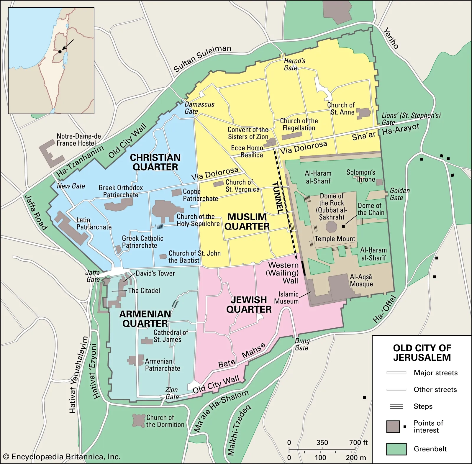 jerusalem old city map jerusalem old city map
