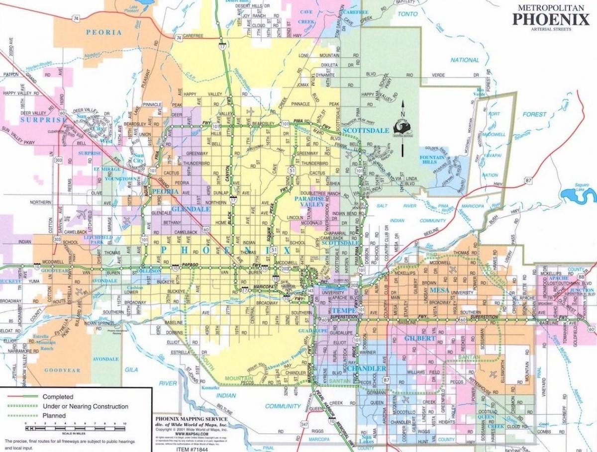 City Of Phoenix Zoning Map Phoenix City Map Arizona Arizona USA 