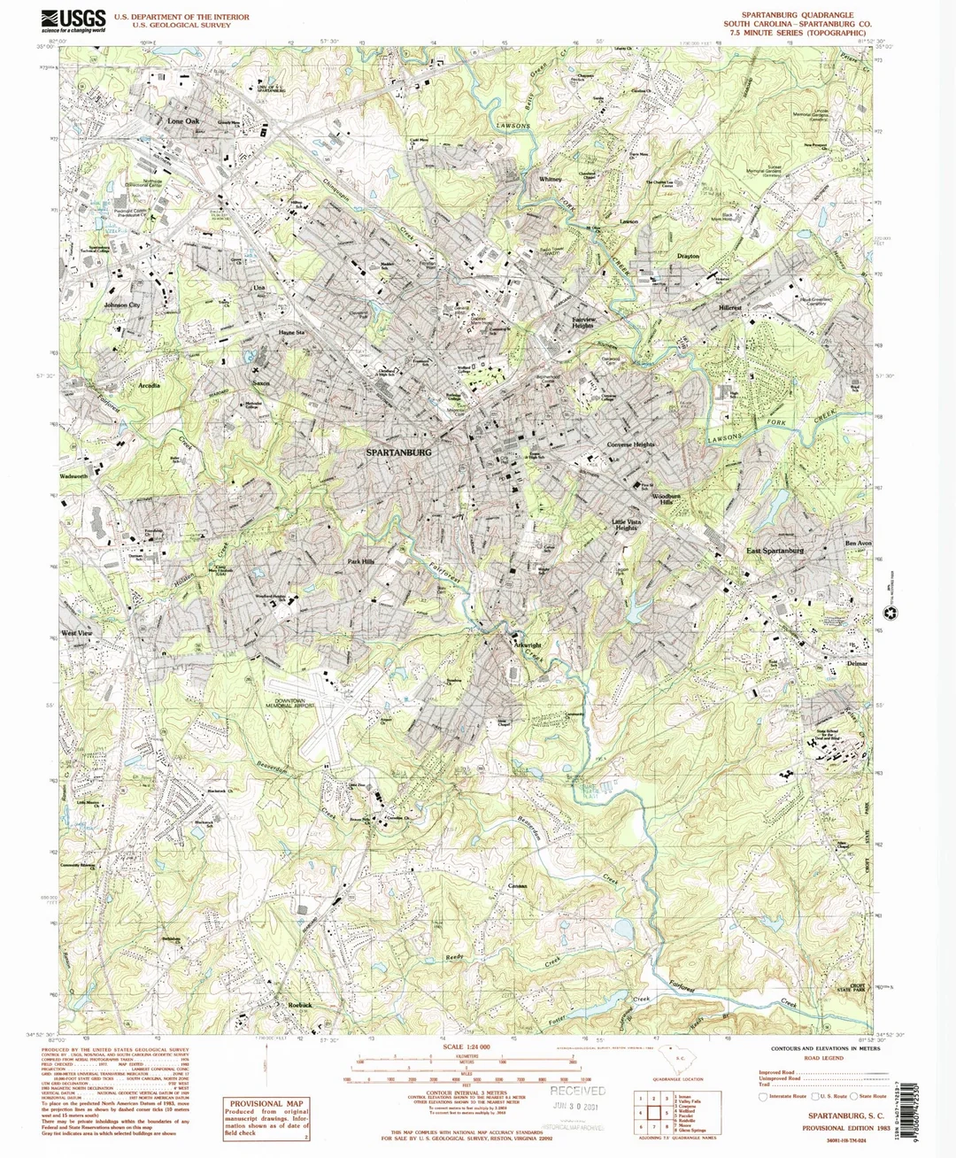 spartanburg city map