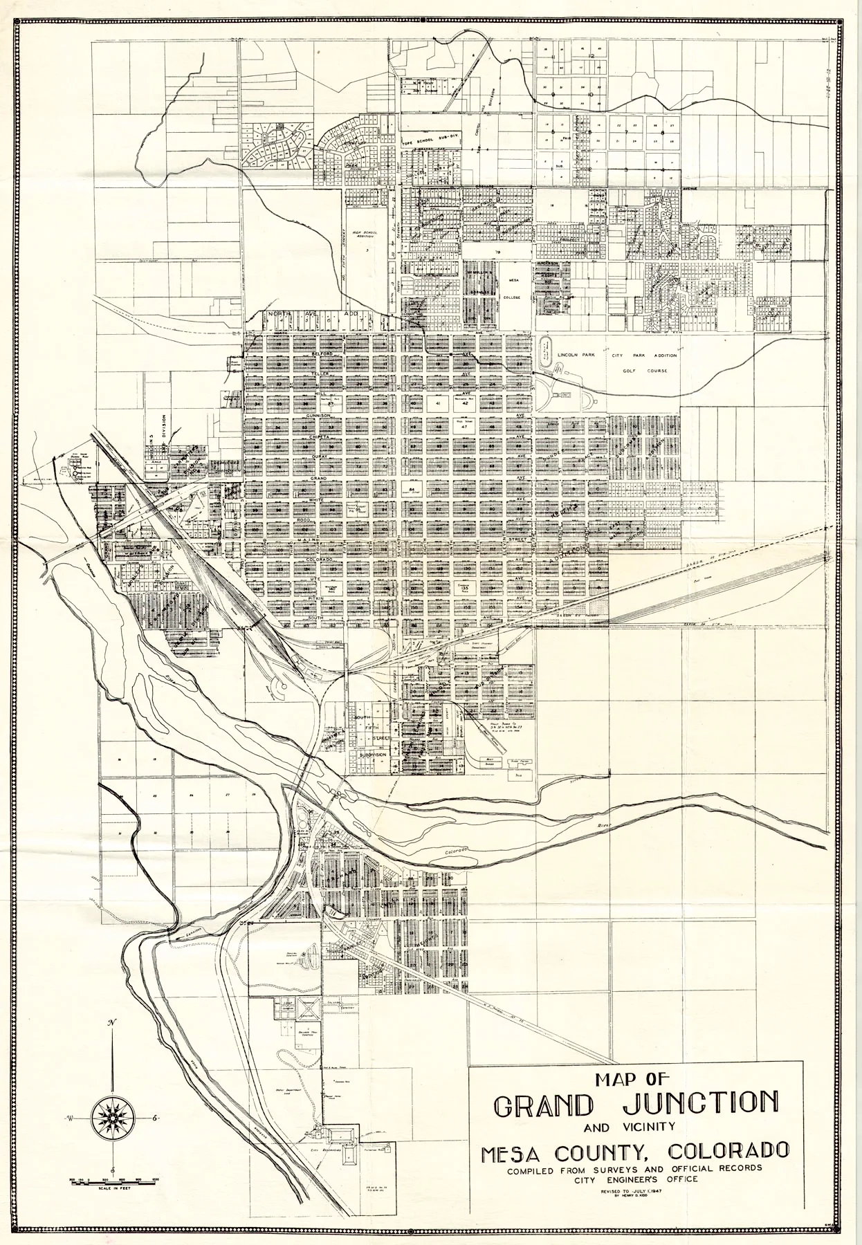 CO Grand Junction Map Of Grand Junction And Vicinity Mesa County The Old Map Gallery