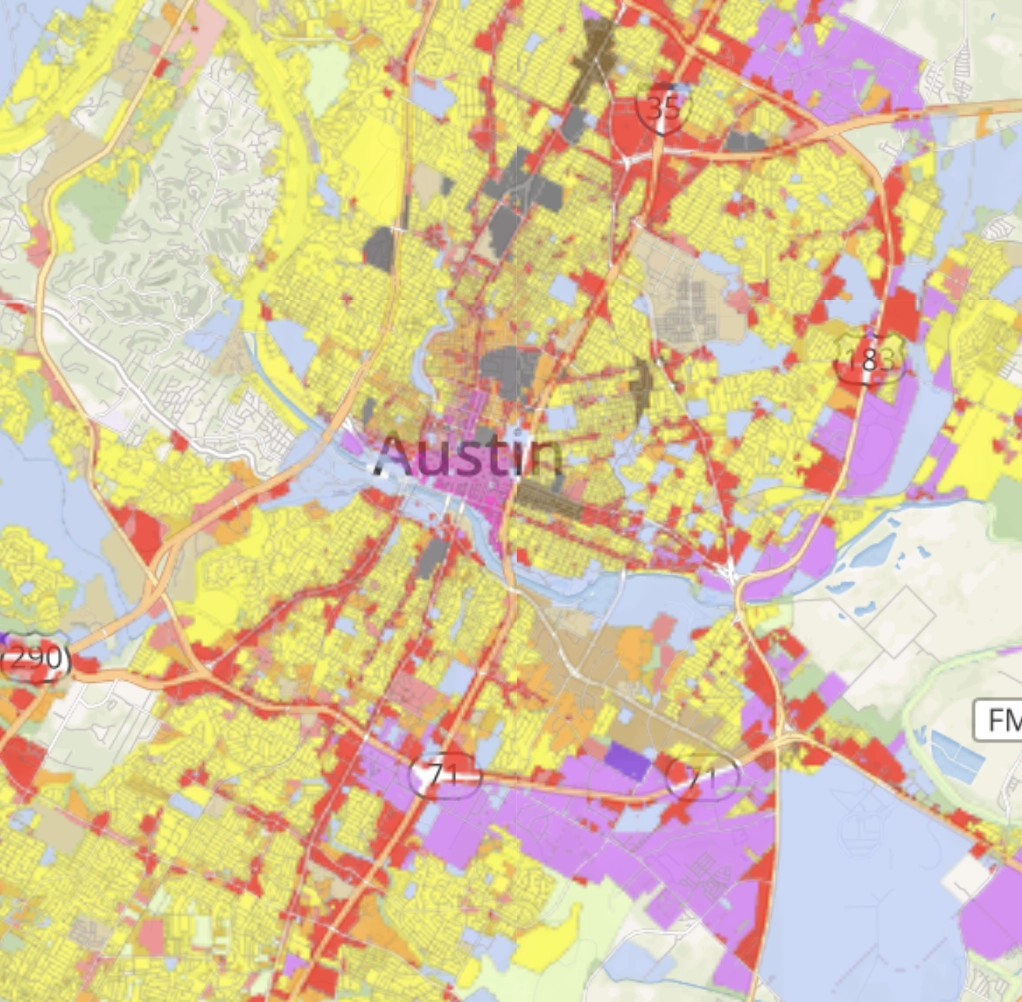 city of austin zoning map