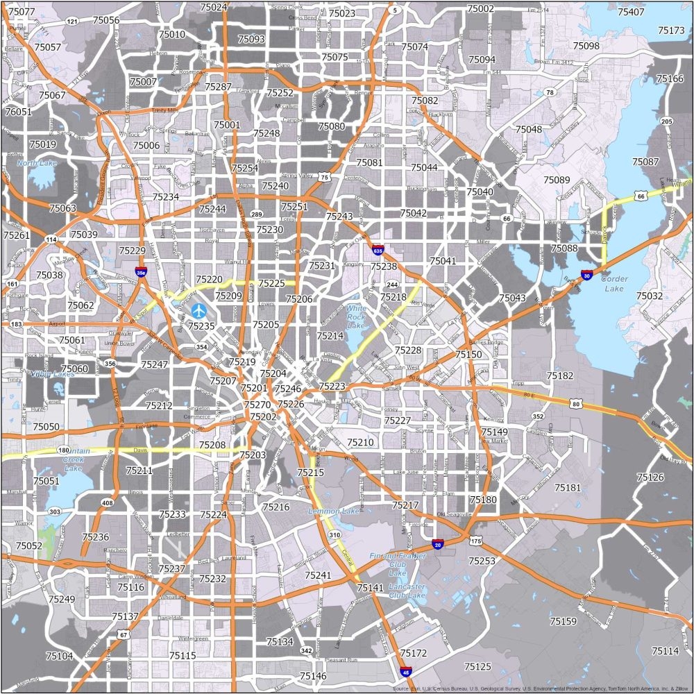 Dallas Zip Code Map GIS Geography Dallas Zip Code Map GIS Geography