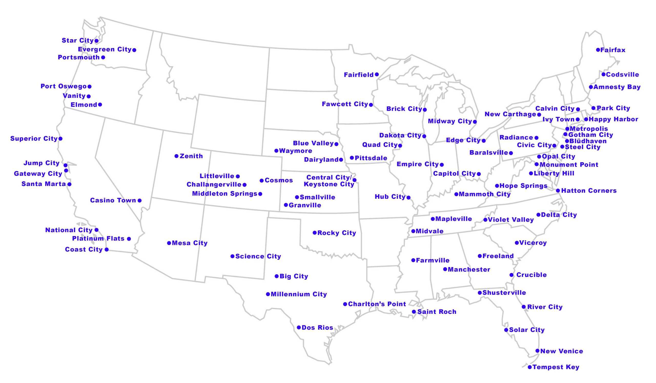 DC Comics Fictional City Map R comicbooks DC Comics Fictional City Map R comicbooks
