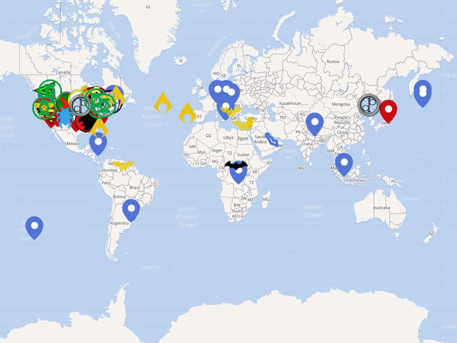 DC Universe Map By Numbuh1Nerd MapHub DC Universe Map By Numbuh1Nerd MapHub