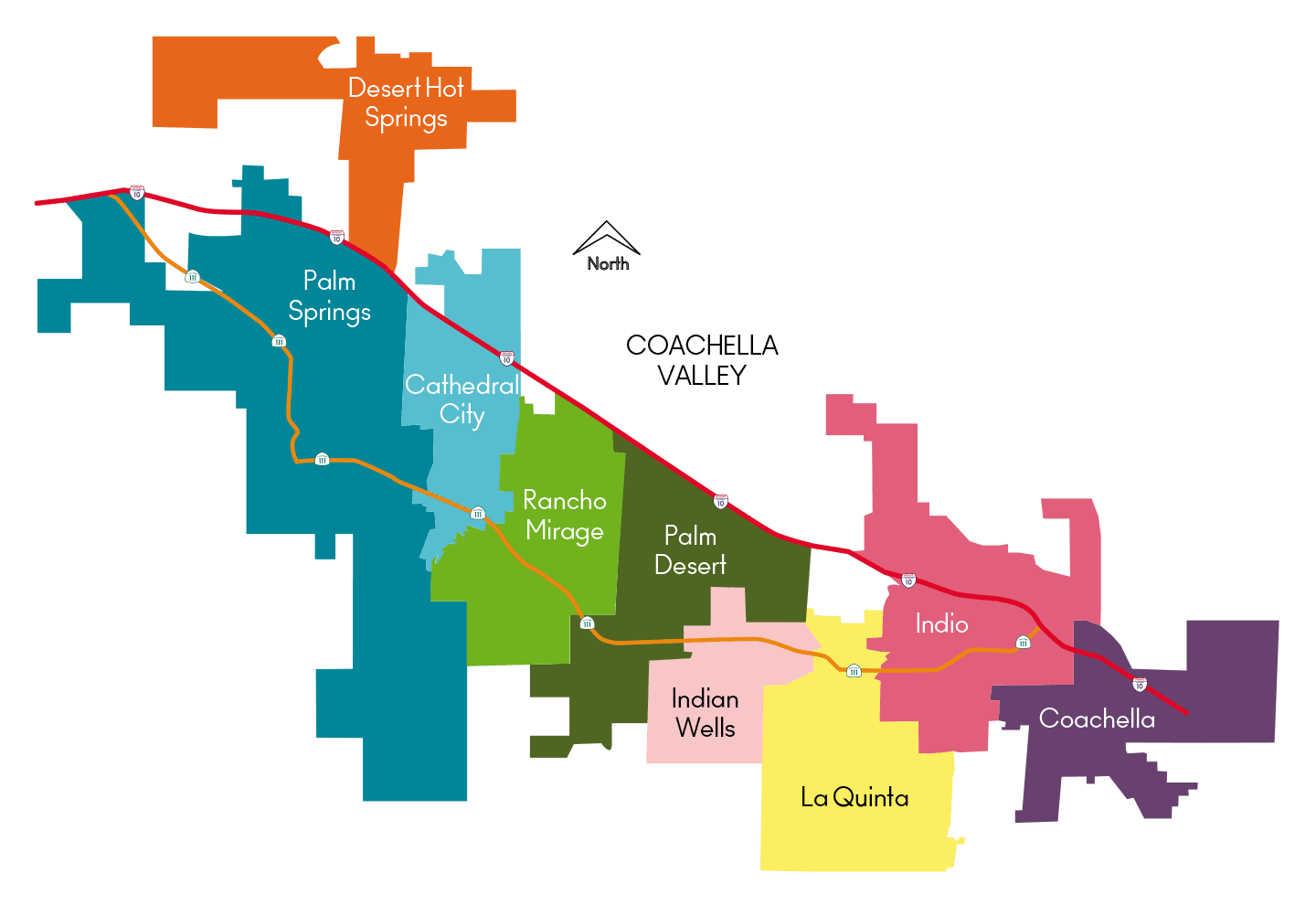 Desert Cities Map The Munselle Group Palm Desert Real Estate Professionals