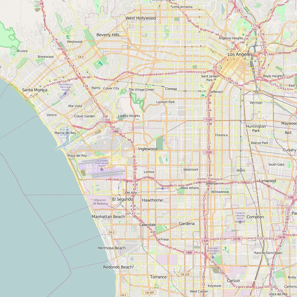 Detailed Editable Vector Map Of Inglewood Map Illustrators Detailed Editable Vector Map Of Inglewood Map Illustrators
