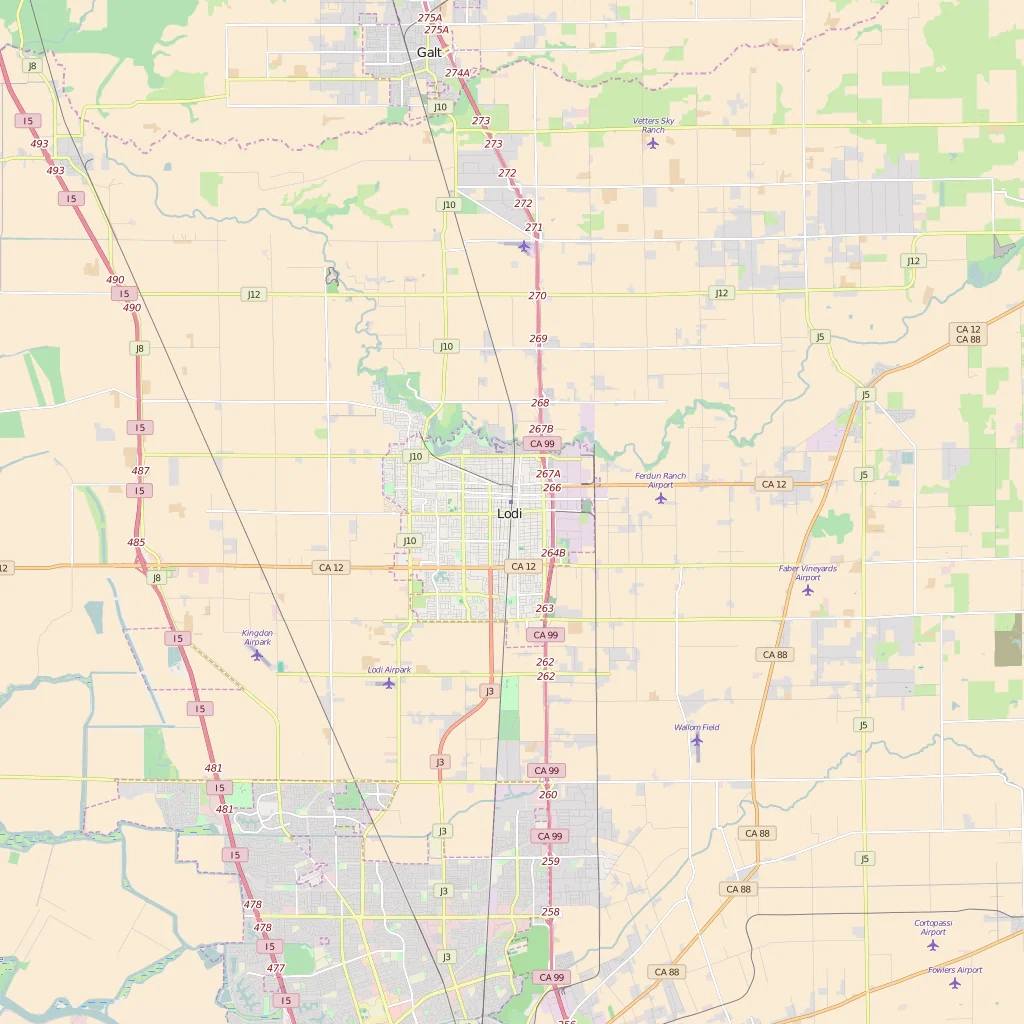 Detailed Editable Vector Map Of Lodi Map Illustrators