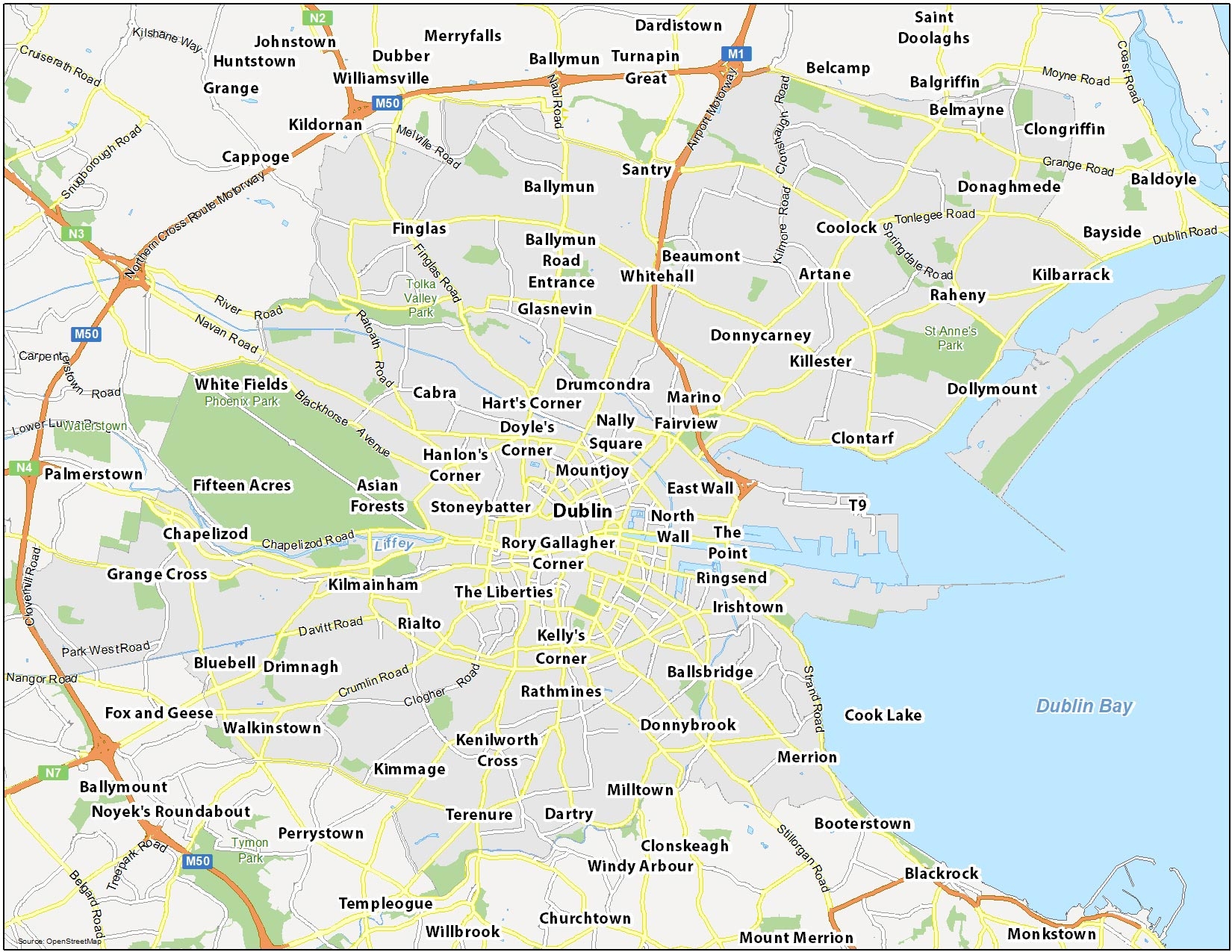 dublin map city