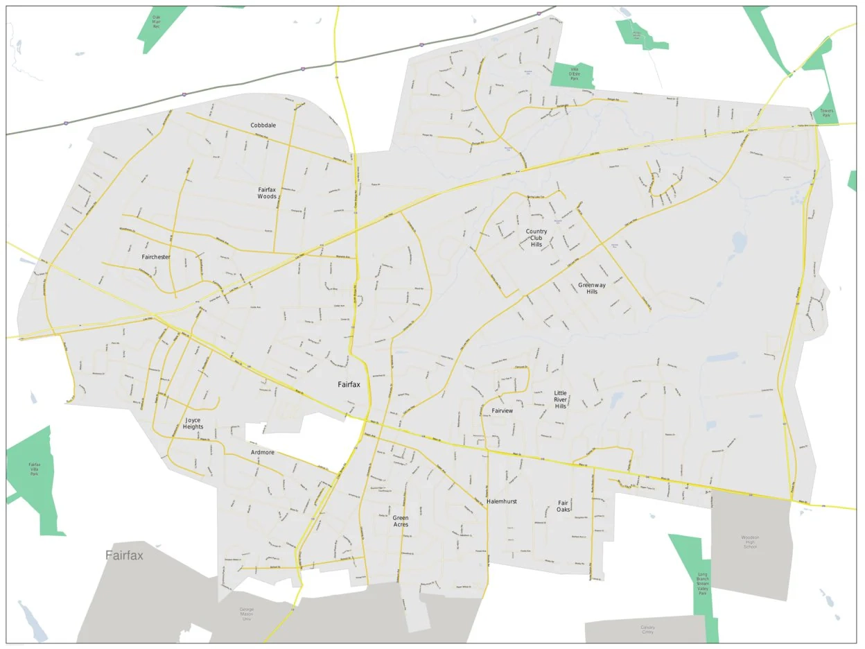 fairfax city map