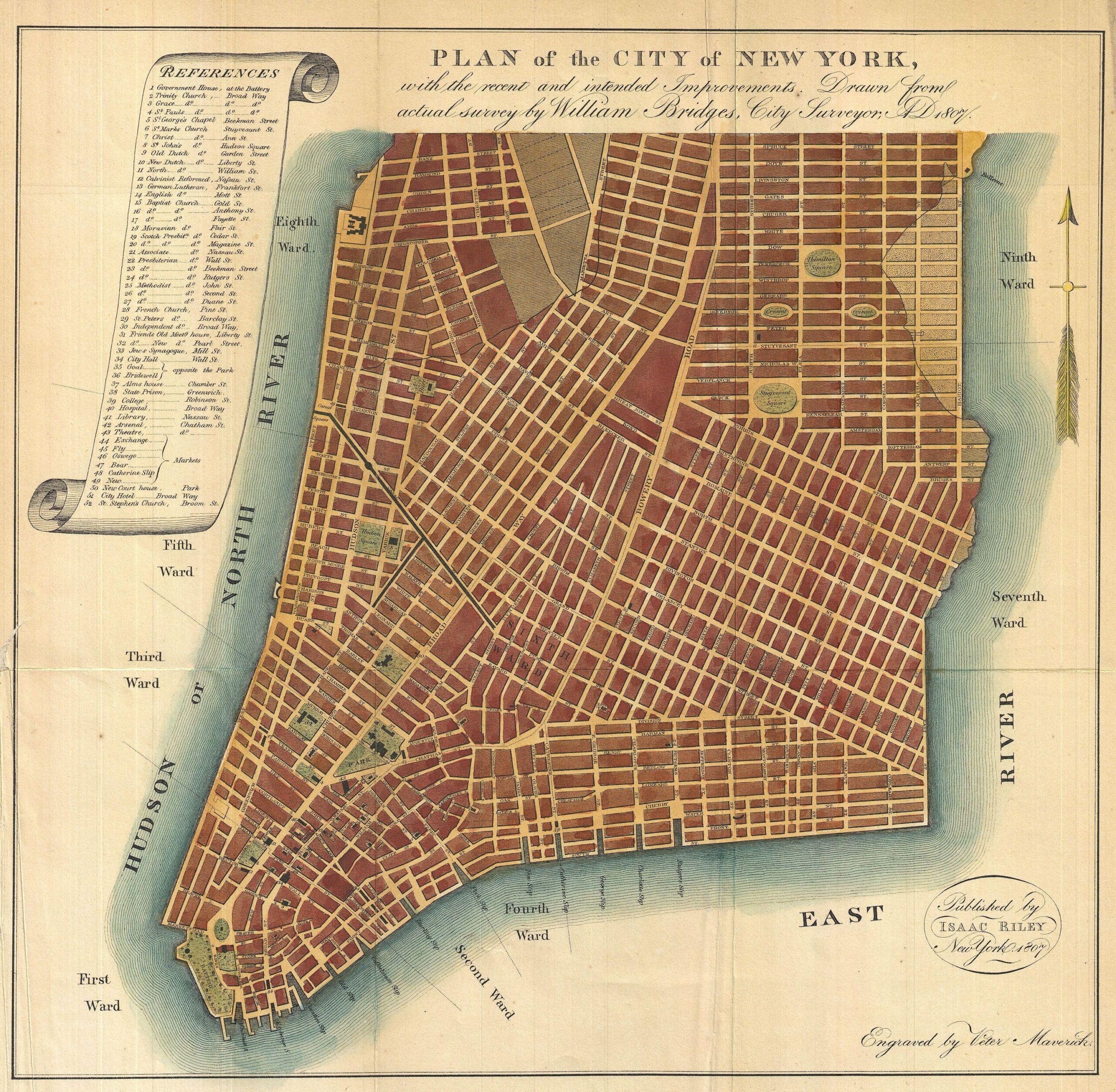 File 1807 Bridges Map Of New York City 1871 Reissue Geographicus NewYork bridges 1871 jpg Wikimedia Commons