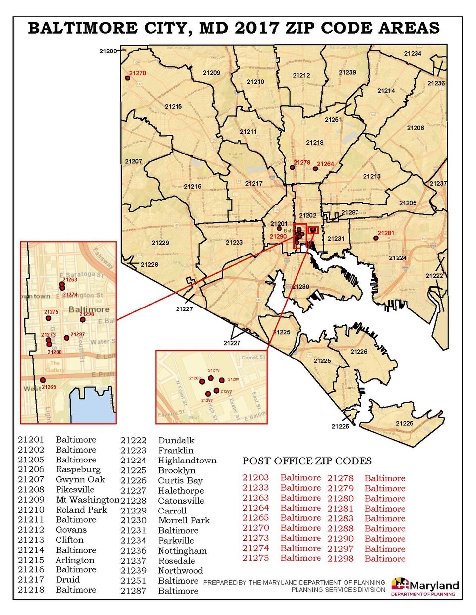 File Baltimore City Zip code Map 2017 pdf Wikimedia Commons