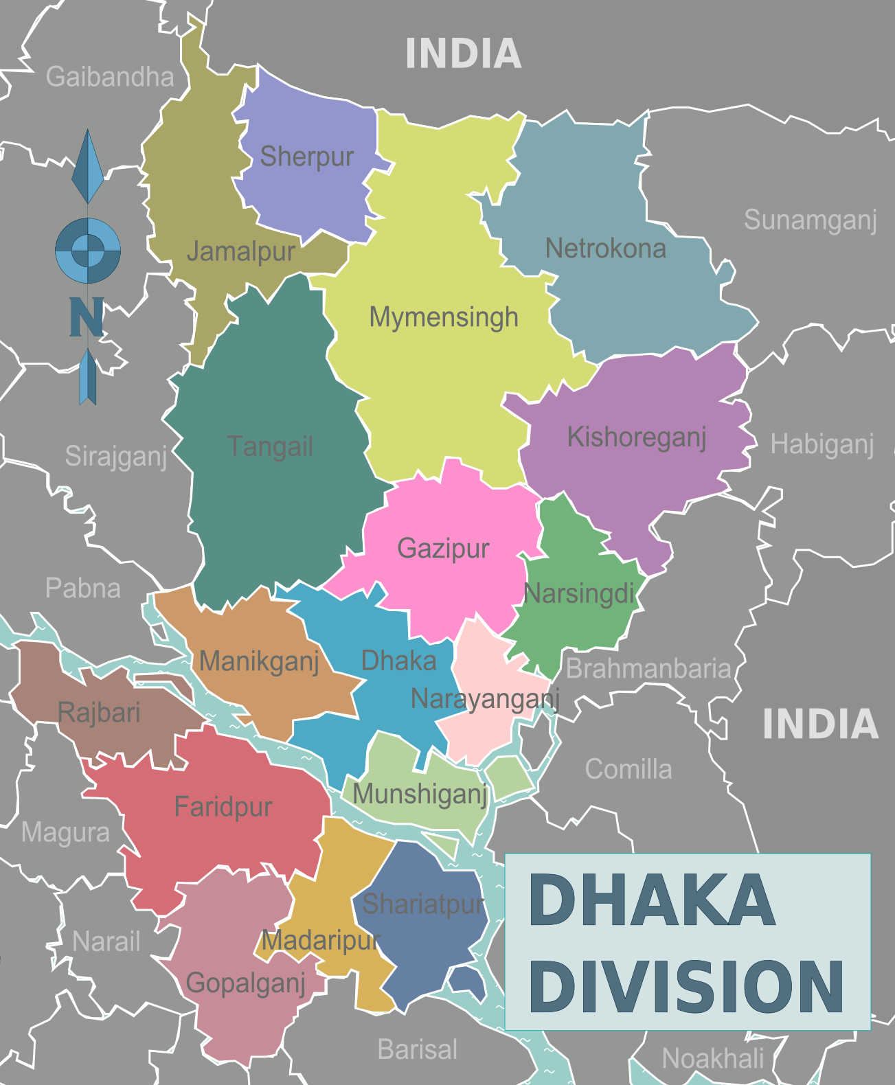 map of bangladesh dhaka city