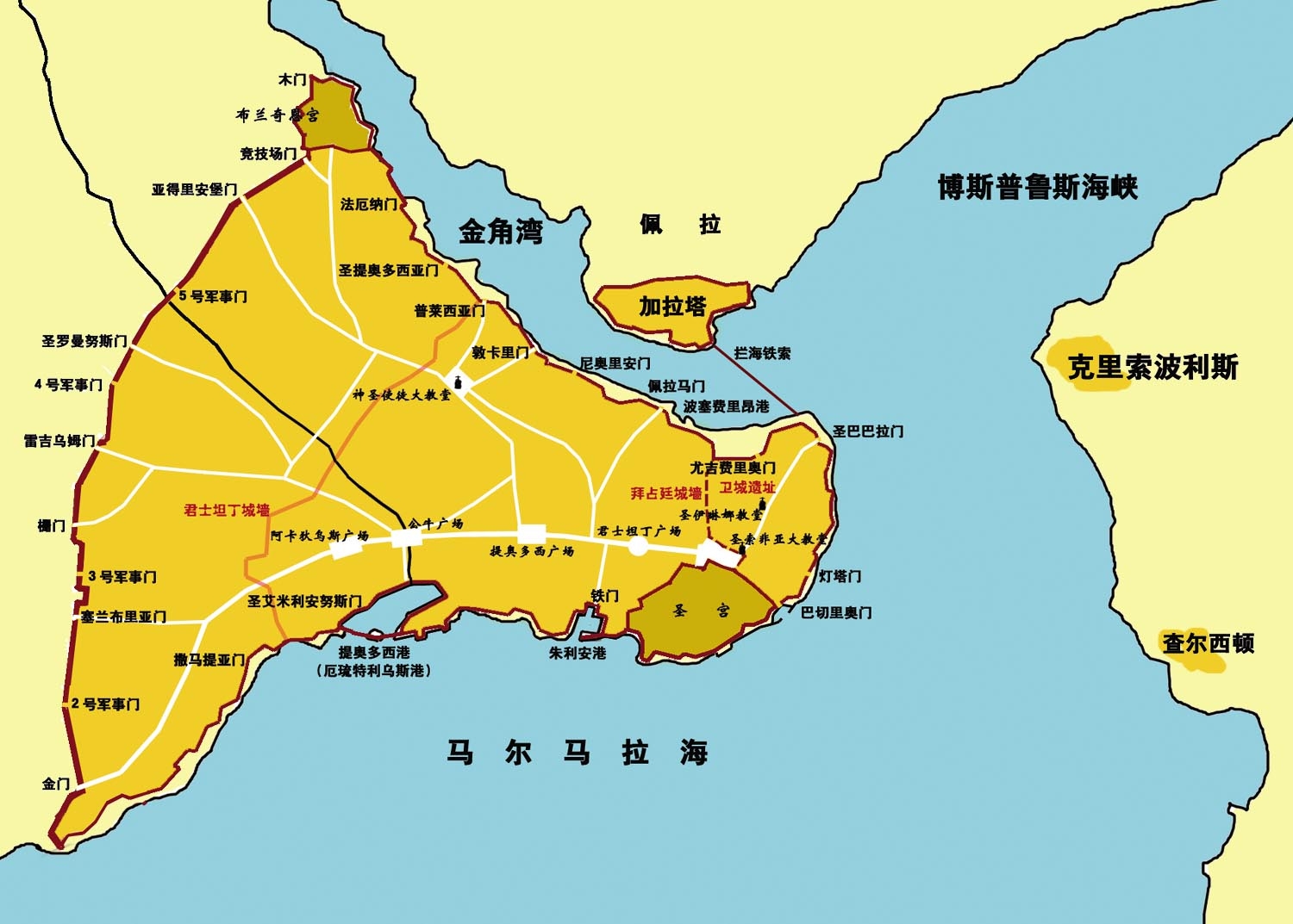 File Map Of Constantinople jpg Wikimedia Commons File Map Of Constantinople jpg Wikimedia Commons