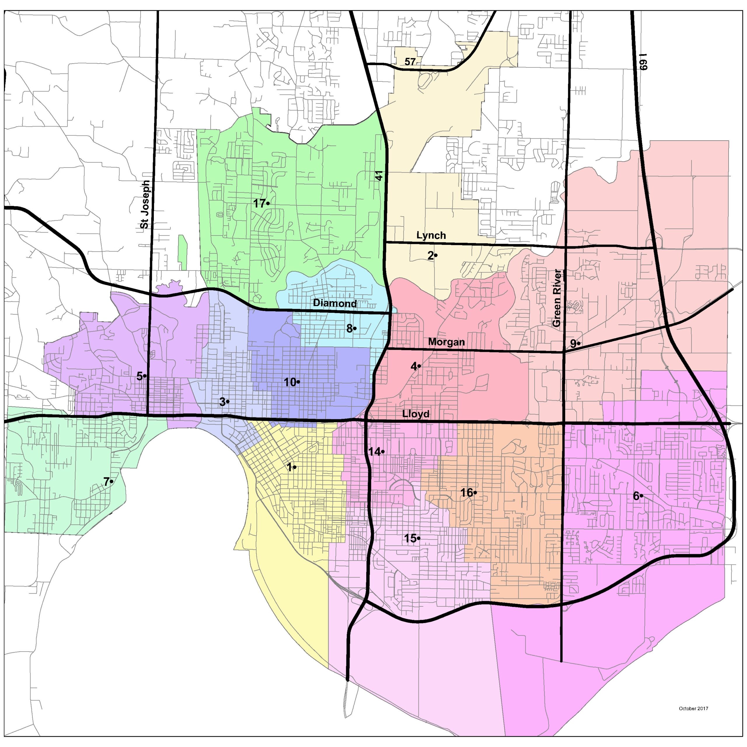 evansville city map