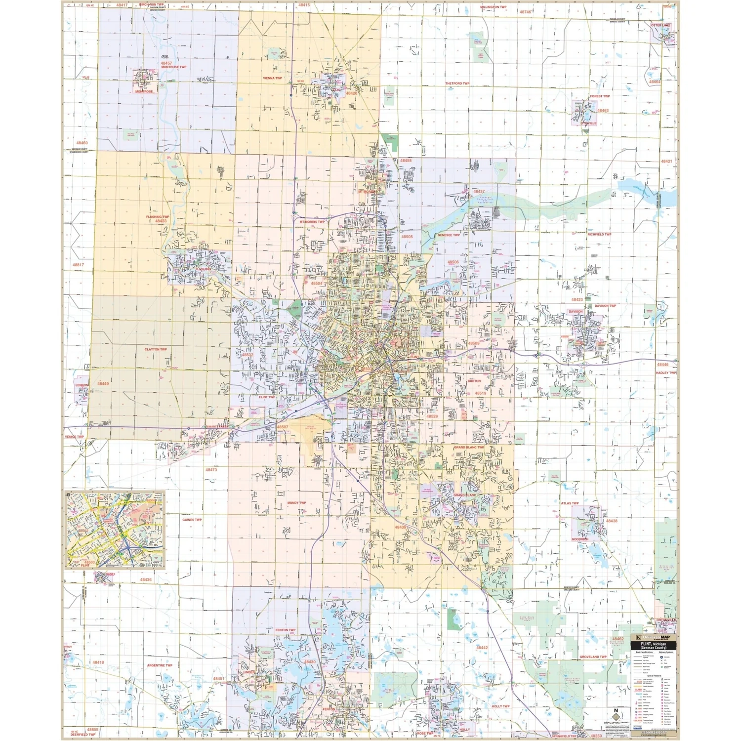 city of flint mi map