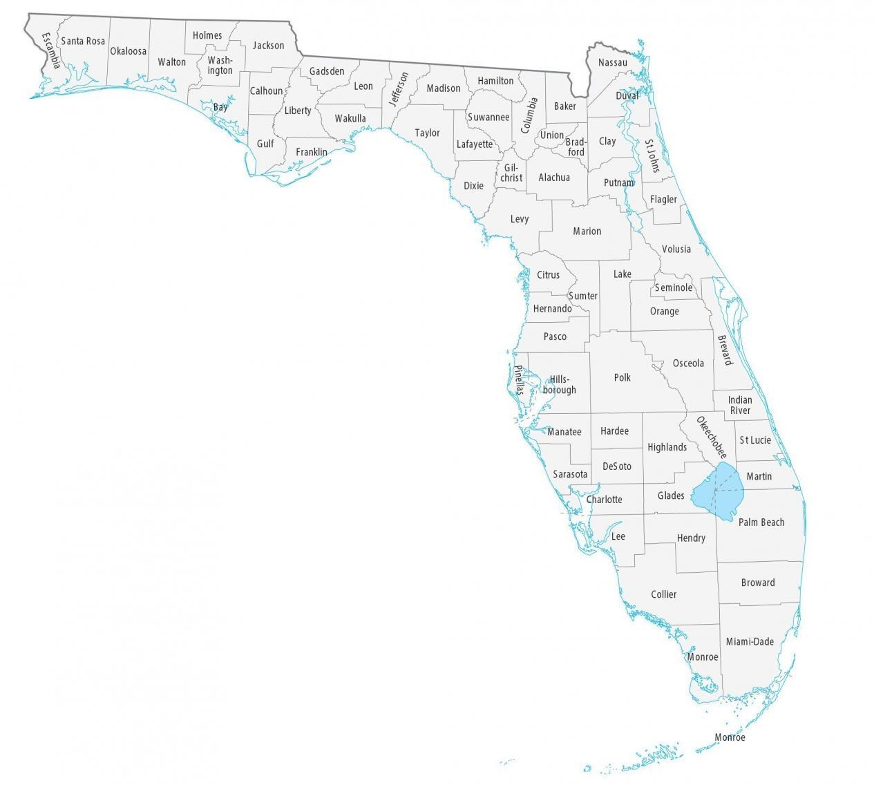 florida counties map with cities florida counties map with cities