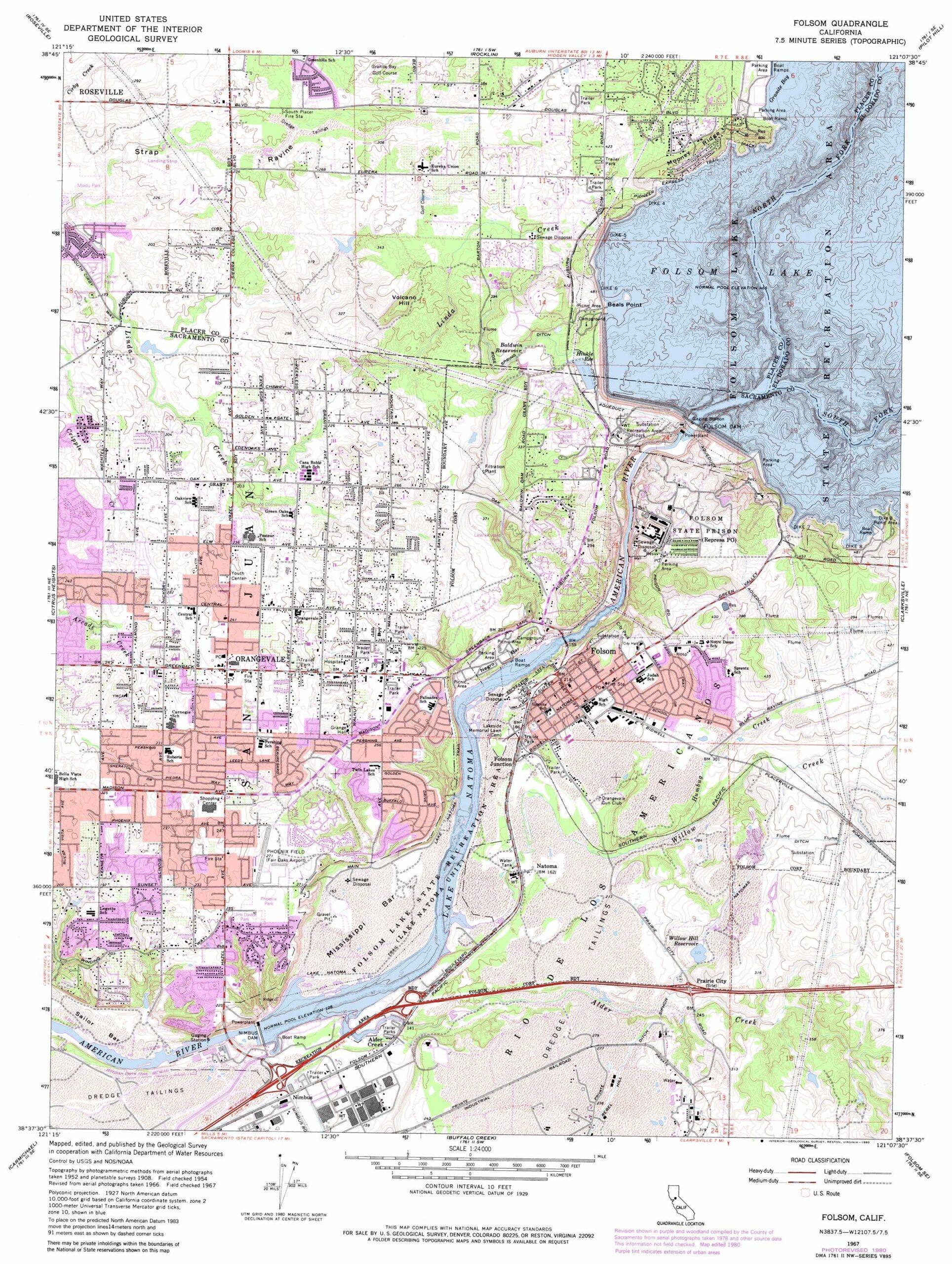 Folsom Topographic Map 1 24 000 Scale California Folsom Topographic Map 1 24 000 Scale California