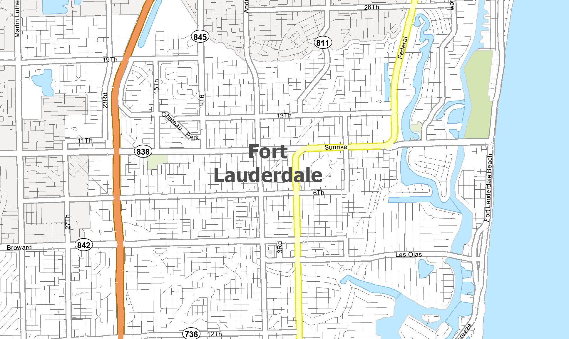 Fort Lauderdale Map Florida GIS Geography