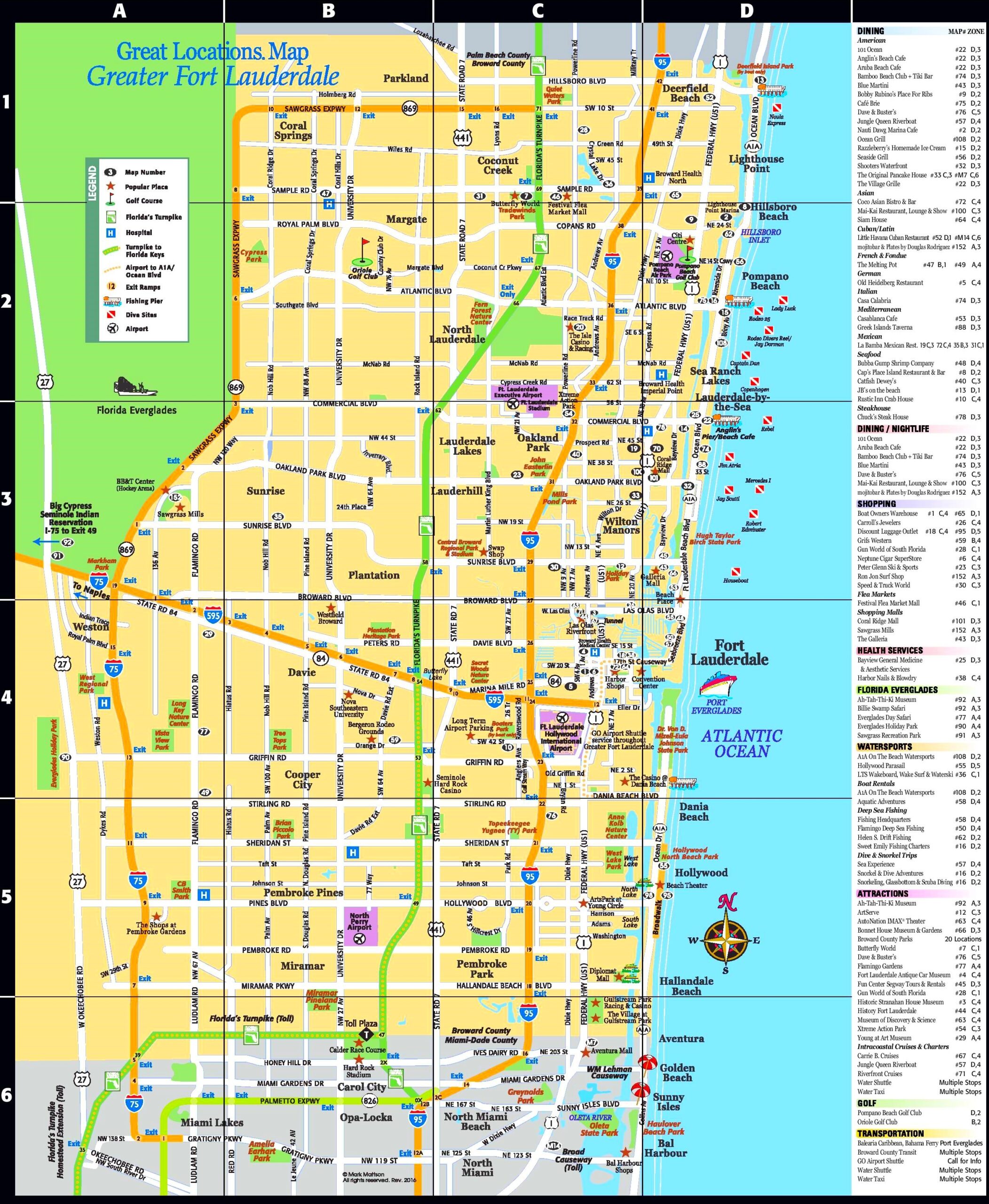 Fort Lauderdale Tourist Attractions Map Ontheworldmap