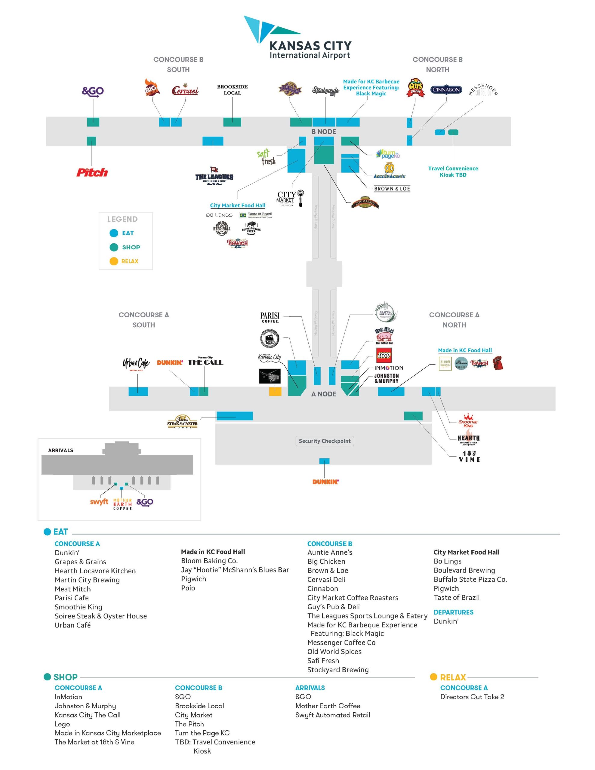 mci kansas city airport map mci kansas city airport map
