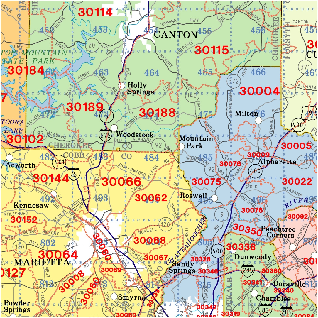 atlanta city zip code map atlanta city zip code map