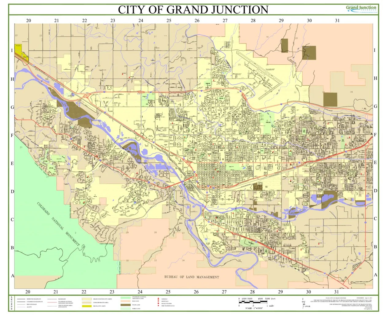 Grand Junction Colorado Map By Avenza Systems Inc Avenza Maps