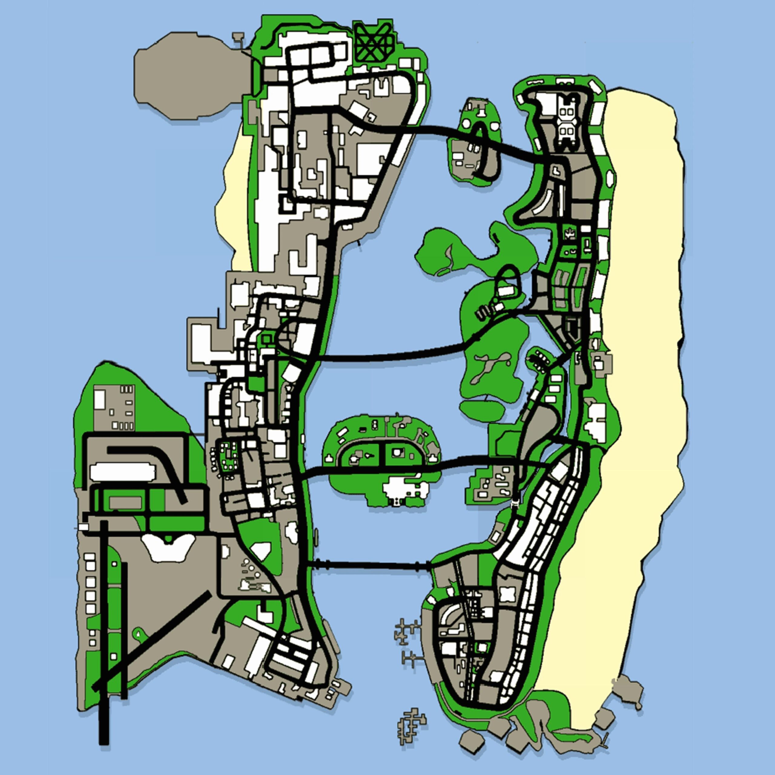 Grand Theft Auto Vice City Map R nostalgia