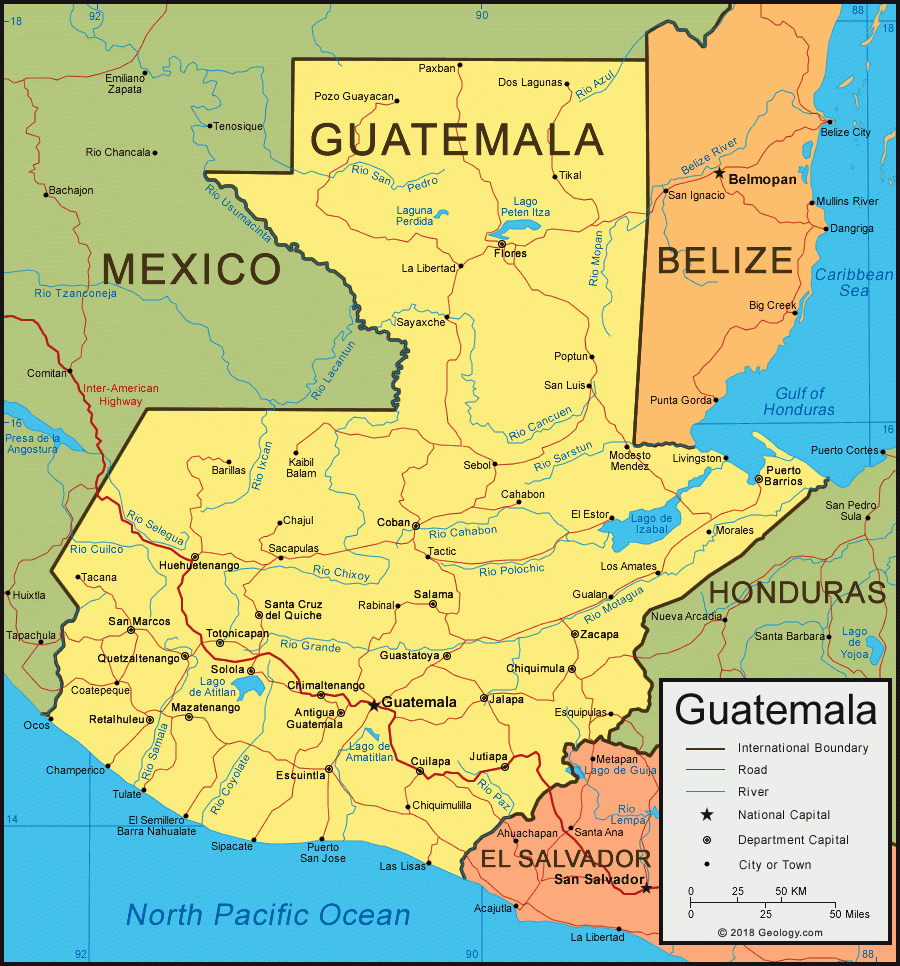 Guatemala Map And Satellite Image Guatemala Map And Satellite Image
