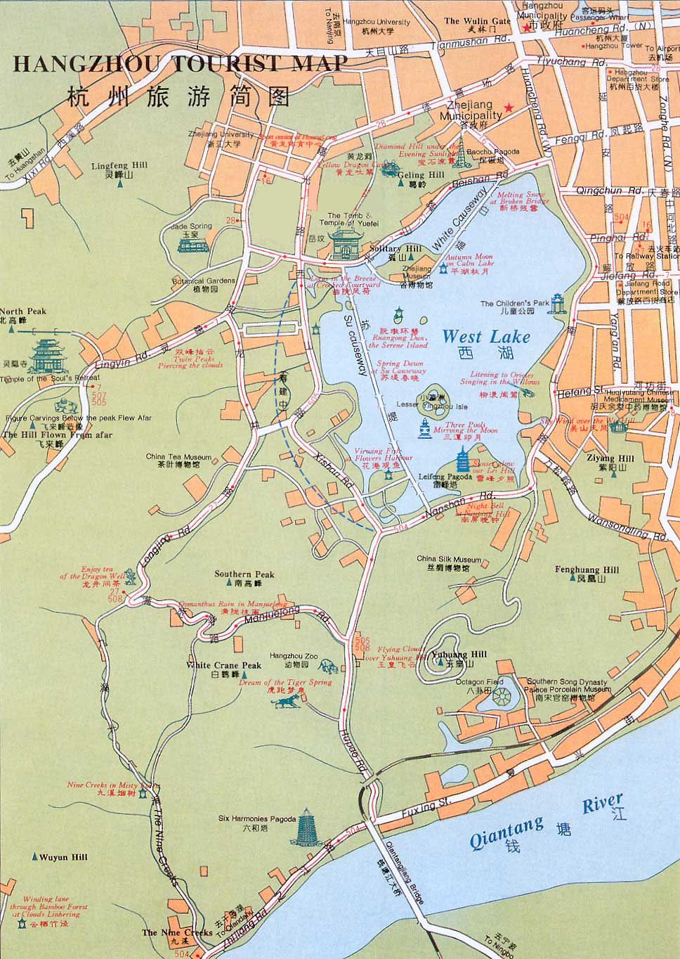 hangzhou city map hangzhou city map