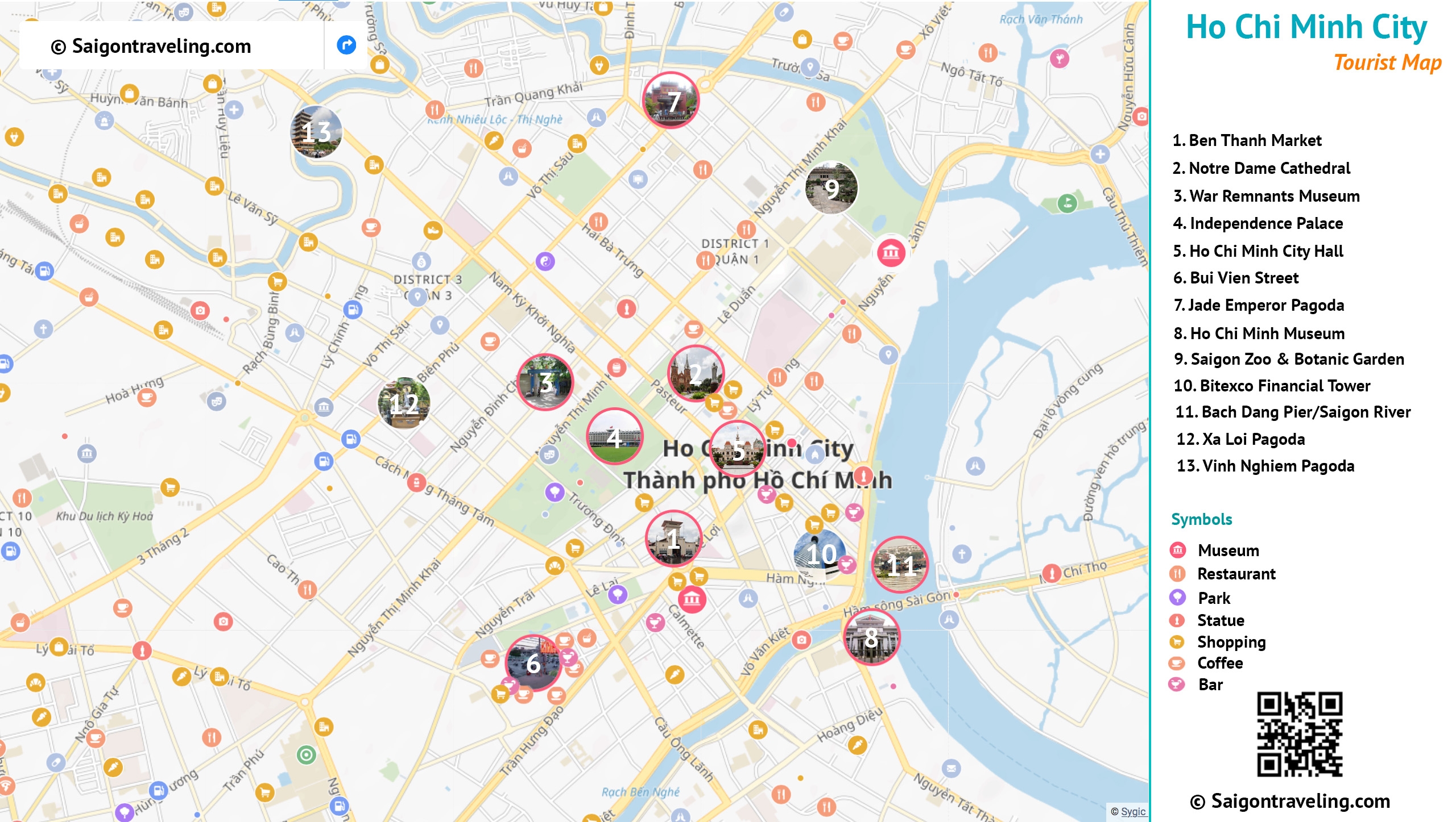 Ho Chi Minh City Tourist Map Saigon Map Tourist Travel Guide