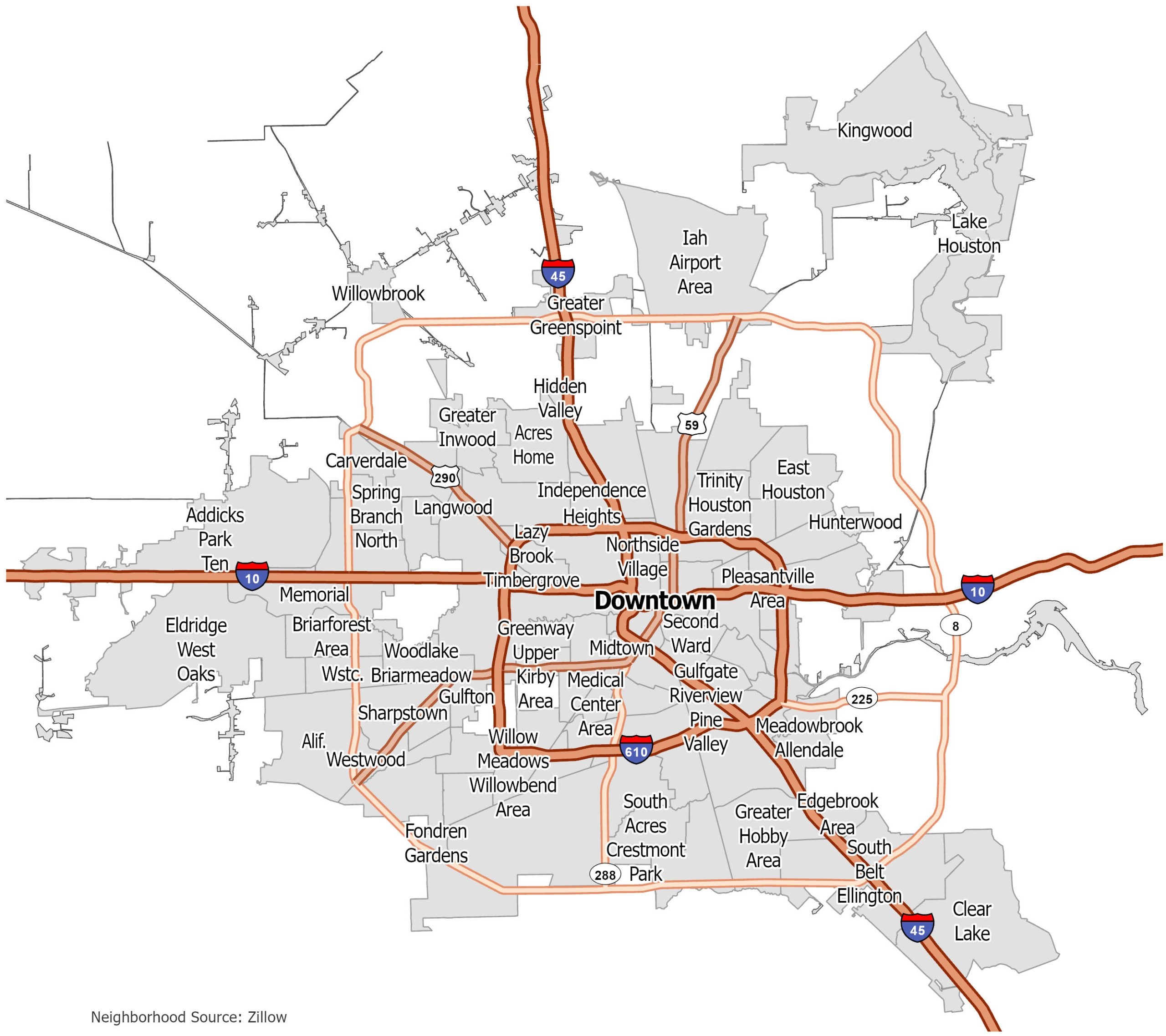 Houston Neighborhood Map GIS Geography
