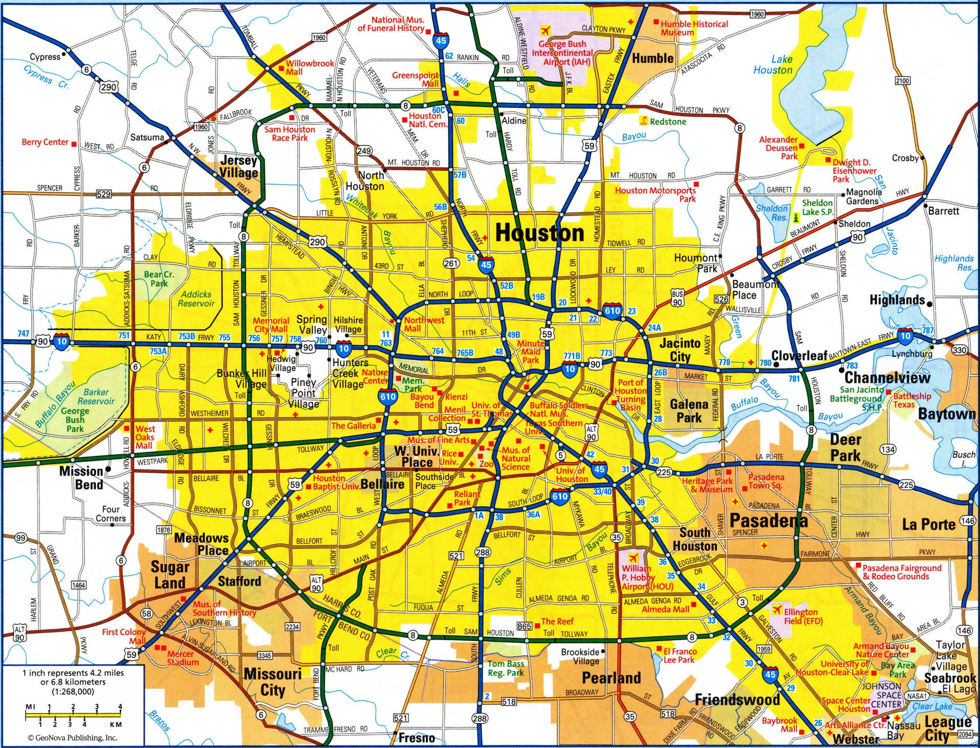 Houston TX City Map Detailed Map Of All Roads In Houston And The Surrounding Areas Houston TX City Map Detailed Map Of All Roads In Houston And The Surrounding Areas